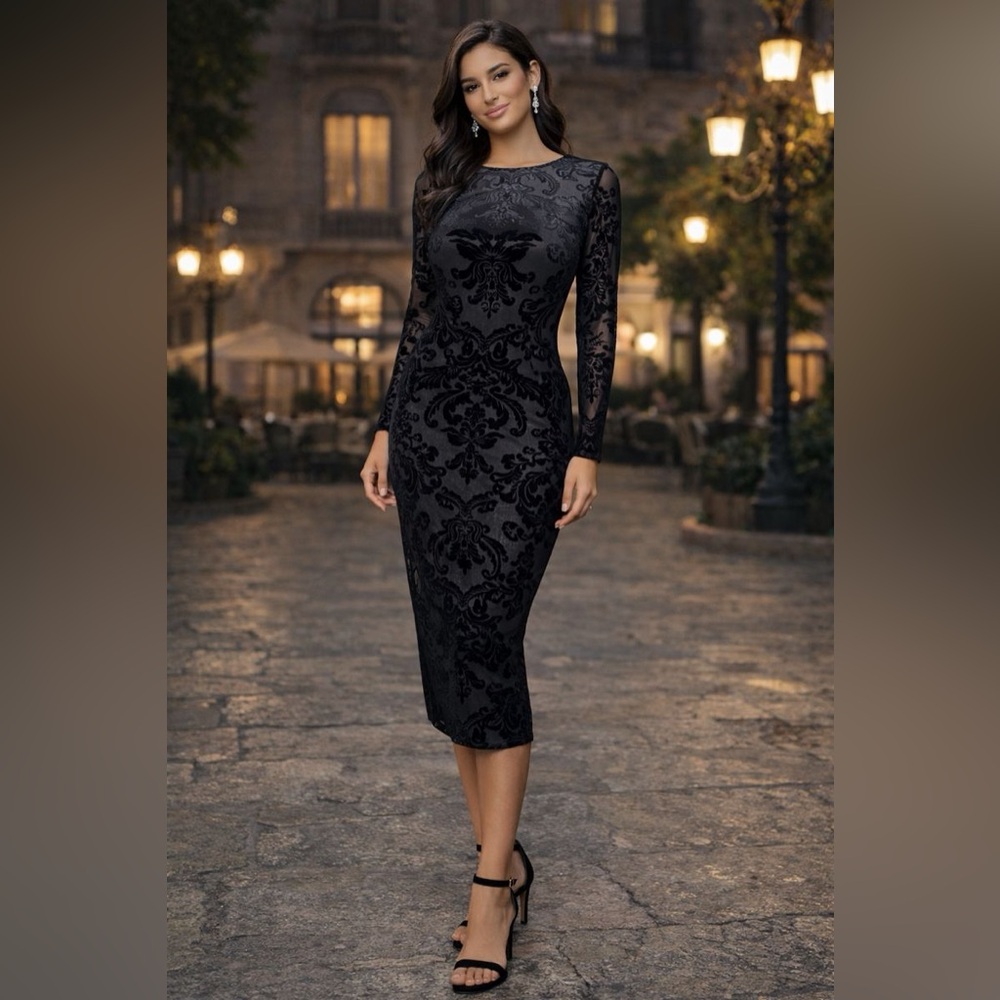 Elegant Black Lace Dress